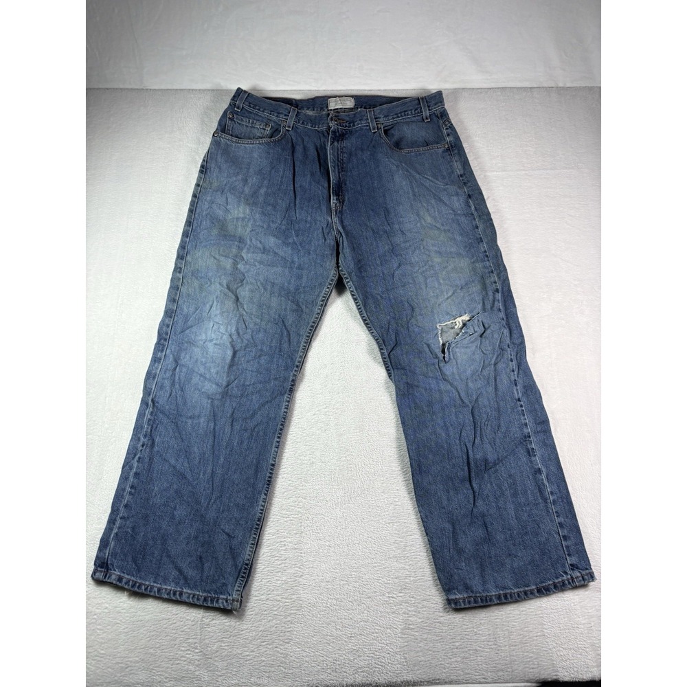 Signature By Levi Strauss Straight Leg Denim Jeans Mens 40x30 Loose Fit Blue